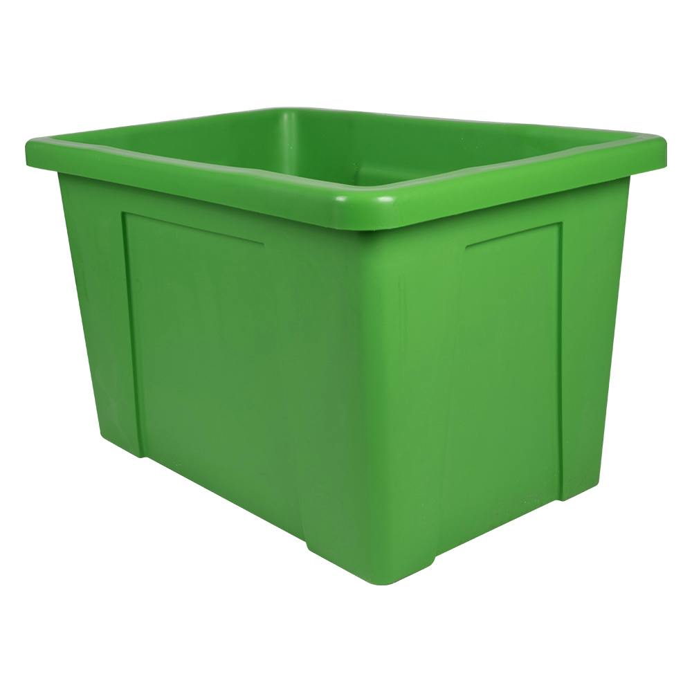 190 Gallon/22 Bushel Green LLDPE Rectangular Tamco® Tub Tank - 48-1/2" L x 35-1/2" W x 36-1/4" Hgt.