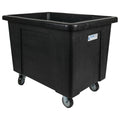 100 Gallon/12 Bushel Black LLDPE Rectangular Tamco® Box Truck with 4" Casters - 41-1/2" L x 33-1/2" W x 33-1/2" Hgt. OD