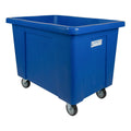 100 Gallon/12 Bushel Blue LLDPE Rectangular Tamco® Box Truck with 4" Casters - 41-1/2" L x 33-1/2" W x 33-1/2" Hgt. OD