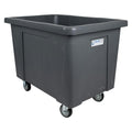 190 Gallon/22 Bushel Gray LLDPE Rectangular Tamco® Box Truck with 4" Casters - 48-1/2" L x 41-1/2" W x 41-1/2" Hgt. OD