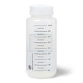 500mL UniStore™ Polypropylene Graduated Wide Mouth Bottles with Label Area & 53/410 Caps - Package of 12