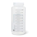 1000mL UniStore™ Polypropylene Graduated Wide Mouth Bottles with Label Area & 63/410 Caps - Package of 6