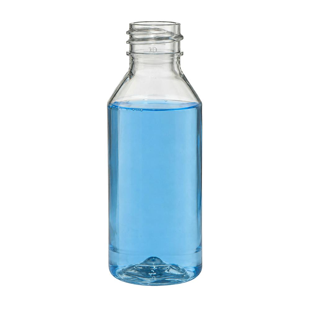 1 oz. Clear PET Modern Round Bottle with 20/410 Neck (Cap Sold Separately)