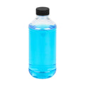 8 oz. Clear PET Modern Round Bottle with 24/400 Black Ribbed Cap with F217 Liner