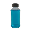 16 oz. Clear PET Modern Round Bottle with 28/400 Black Ribbed Cap with F217 Liner