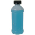 8 oz. Natural HDPE Modern Round Bottle with 28/400 Black Ribbed Child-Resistant Cap (CRC) with F217 Liner