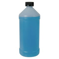 32 oz. Natural HDPE Modern Round Bottle with 28/400 Black Ribbed Child-Resistant Cap (CRC) with F217 Liner