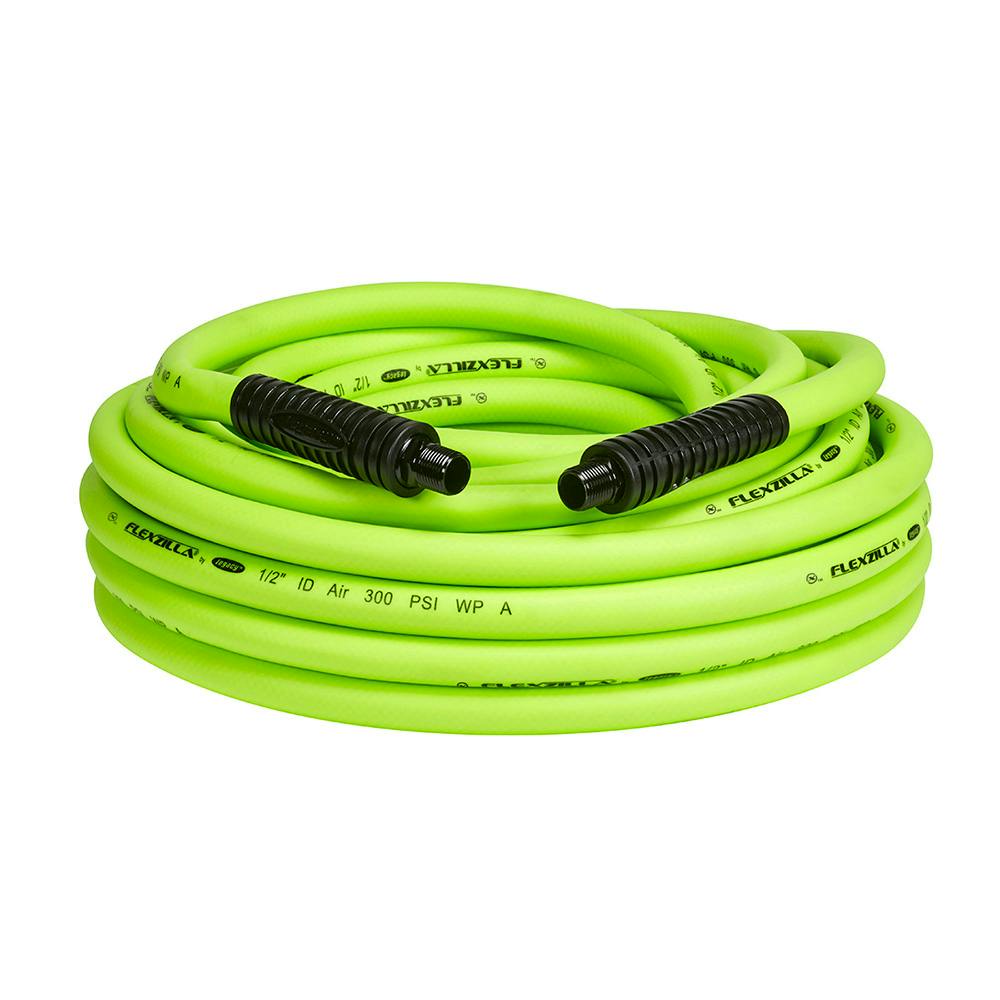 1/2" ID Flexzilla® Air Hose with 3/8" MNPT Fittings - 50' L