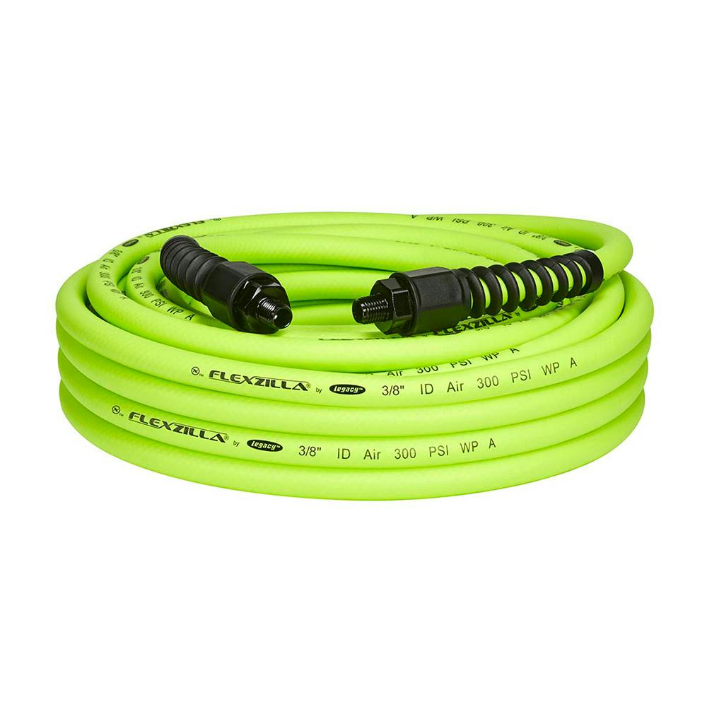 3/8" ID Flexzilla® Pro Air Hose with 1/2" MNPT Fittings - 50' L