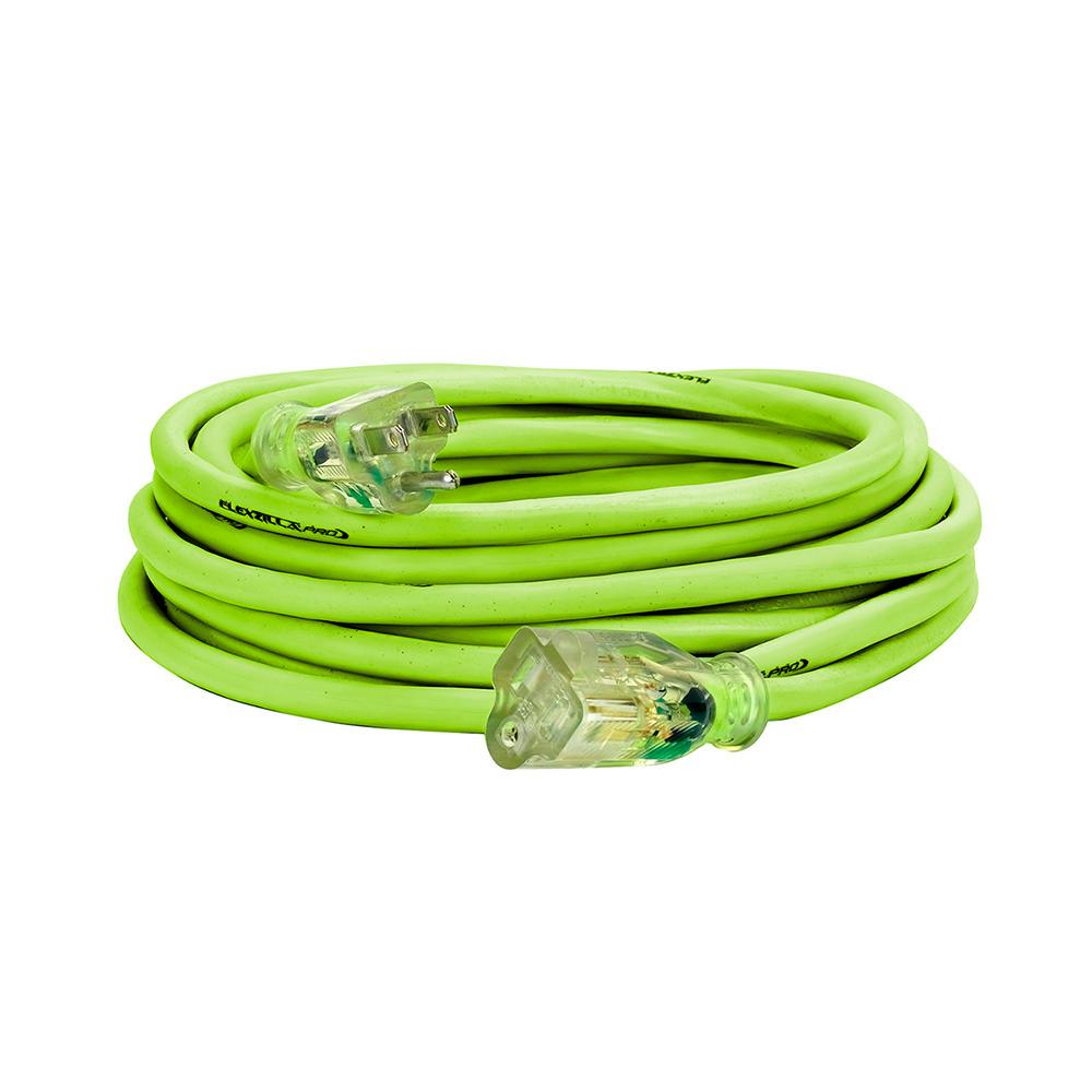 Flexzilla® Pro 14/3 Extension Cord with Glow-In-The-Dark Stripe - 25' L