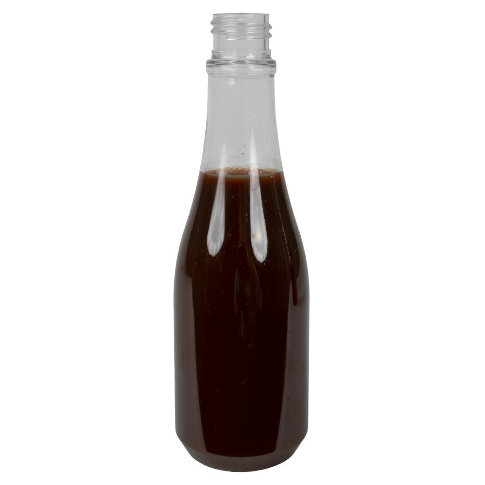 8 oz. Clear PET Round Keuka Bottle with 24/410 Neck (Pumps, Caps & Sprayers Sold Separately)