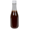 8 oz. Clear PET Round Keuka Bottle with 24/410 White Ribbed Unlined Cap