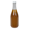 14 oz. Clear PET Round Keuka Bottle with 24/410 White Ribbed Unlined Cap