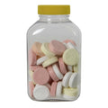 250cc (8.45 oz.) Clear PET Oblong Pharma Bottle with 38/400 Yellow Ribbed Cap with F217 Liner