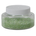 4 oz. Clear PET Squat Oval Jar with 58/400 White Ribbed Unlined Cap