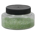 4 oz. Clear PET Squat Oval Jar with 58/400 Black Ribbed Unlined Cap