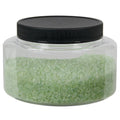 8 oz. Clear PET Squat Oval Jar with 70/400 Black Ribbed Unlined Cap