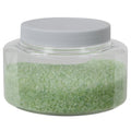 8 oz. Clear PET Squat Oval Jar with 70/400 White Ribbed Cap with F217 Liner