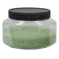 16 oz. Clear PET Squat Oval Jar with 89/400 Black Ribbed Cap with F217 Liner