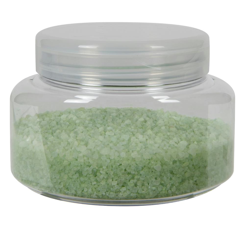 16 oz. Clear PET Squat Oval Jar with 89/400 Natural Smooth Snap-Top Cap