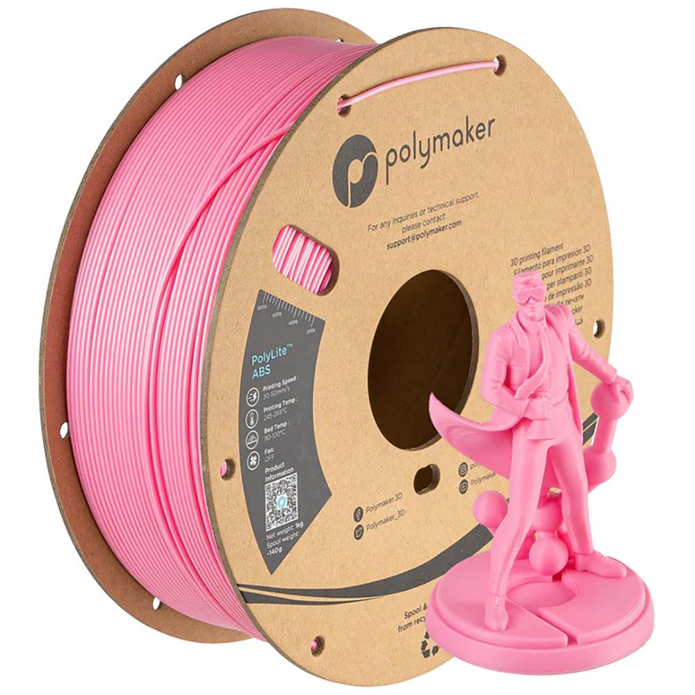 1.75mm Dia. Pink PolyLite™ ABS 3D Printing Filament