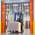 12" x 10' x 10' x 0.120" Ribbed Vinyl Strip Door