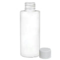2 oz. White LDPE Cylindrical Bottle with 20/410 White Ribbed Cap with F217 Liner