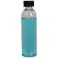 4 oz. Clear PET High Clarity Cosmo Round Bottle with 24/400 Black Ribbed Child-Resistant Cap (CRC) with F217 Liner