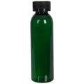 4 oz. Dark Green PET Cosmo Round Bottle with 24/400 Black Ribbed Child-Resistant Cap (CRC) with F217 Liner