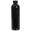 12 oz. Black PET Cosmo Round Bottle with 24/400 Black Ribbed Child-Resistant Cap (CRC) with F217 Liner