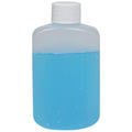 4 oz. Natural LDPE Oval Bottle with 24/410 White Ribbed Cap with F217 Liner