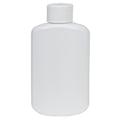 4 oz. White LDPE Oval Bottle with 24/410 White Ribbed Cap with F217 Liner