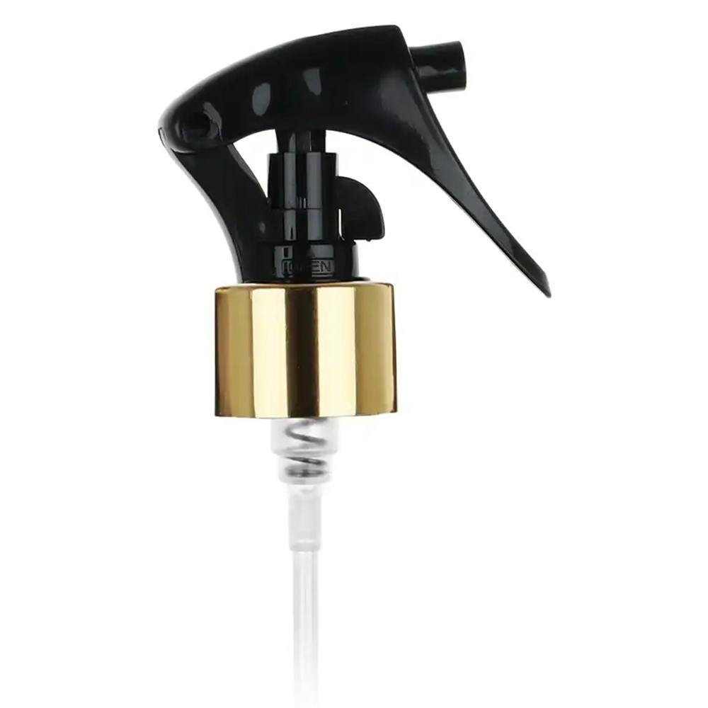 24/410 Gold/Black Mini Trigger Sprayer with 7-3/4" Dip Tube & Locking Ship Clip