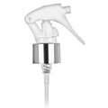 24/410 Silver/White Mini Trigger Sprayer with 7-3/4" Dip Tube & Locking Ship Clip