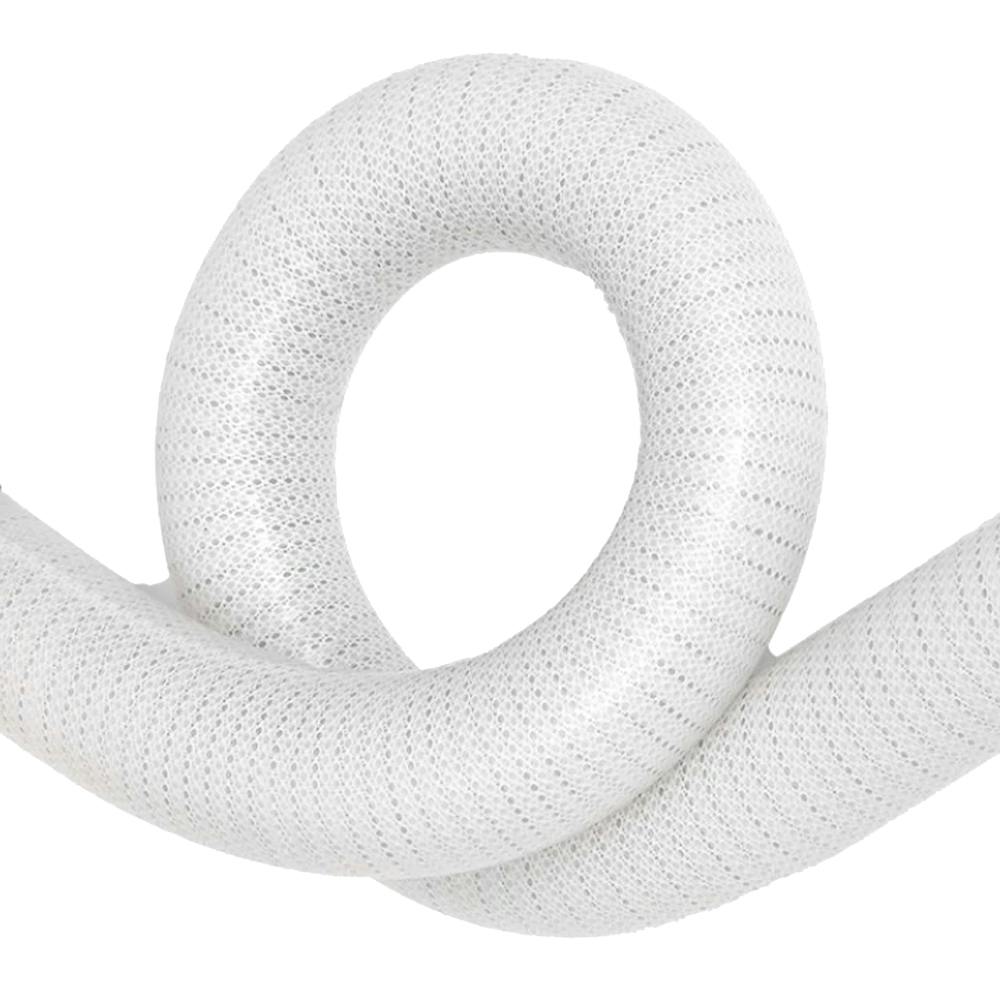 2" (51mm) ID x 2.44" OD Vena® SIL 650V Series White Wire & Braid-Reinforced Platinum-Cured Silicone Hose