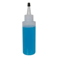 4 oz. Natural LDPE Cylindrical Bottle with 24/410 Natural Yorker Dispensing Cap with Regular Black Tip