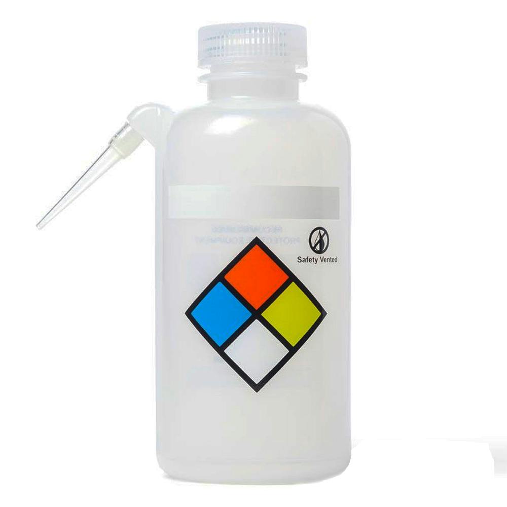 500mL Blank/Write-On UniSafe™ Unitary Wash Bottle with Natural Cap