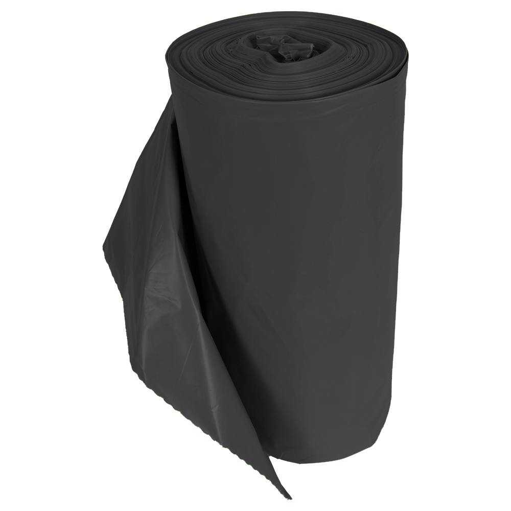 40-45 Gallon Black Low Density TruBio Biodegradable Trash Can Liners - 40" W x 46" L x 1.5 mil Thick (Case of 100)
