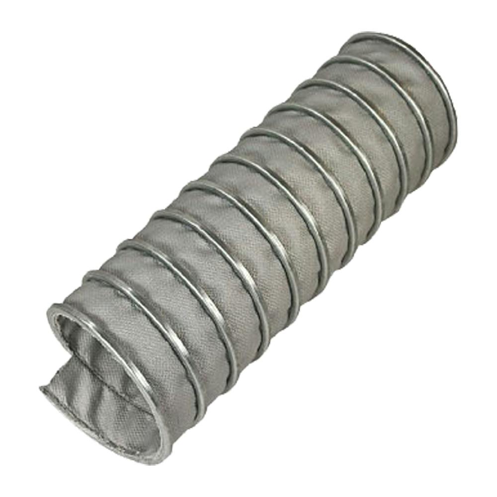 8" Gray Novaflex® 2-Ply High Temperature U-Lock 1500 Hose - 25' Roll