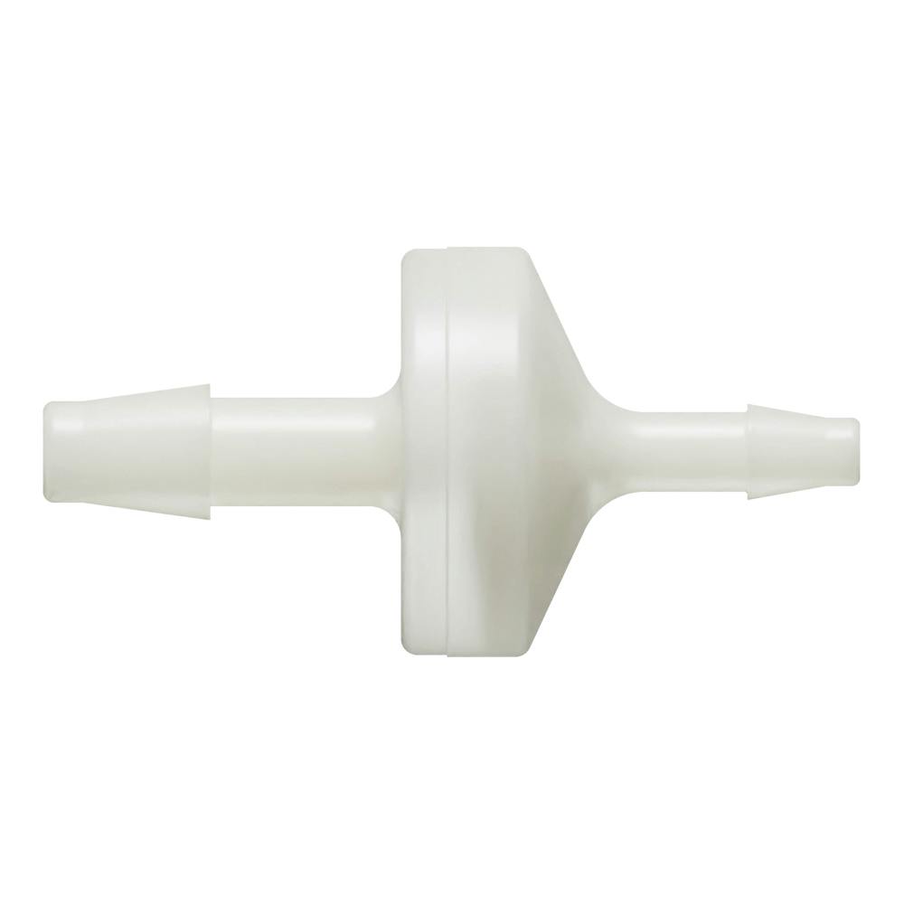 3/16" Hose Barb x 1/8" Hose Barb Natural Nylon Reducing Check Valve with Silicone Diaphragm