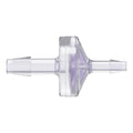 3/16" Hose Barb x 1/8" Hose Barb Gamma Stable Natural Polycarbonate Reducing Check Valve with Silicone Diaphragm