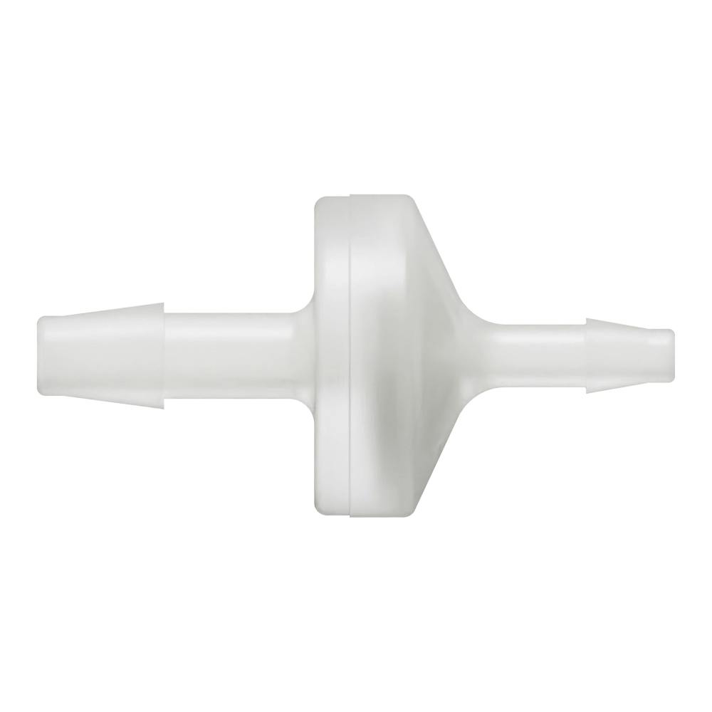 3/16" Hose Barb x 1/8" Hose Barb Natural Kynar® Reducing Check Valve with Viton™ Diaphragm