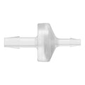 3/16" Hose Barb x 1/8" Hose Barb Natural Polypropylene Reducing Check Valve with Viton™ Diaphragm
