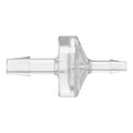 3/16" Hose Barb x 1/8" Hose Barb Natural Polycarbonate Reducing Check Valve with Silicone Diaphragm
