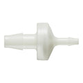 1/4" Hose Barb x 1/8" Hose Barb Natural Nylon Reducing Check Valve with Neoprene Diaphragm