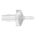 1/4" Hose Barb x 1/8" Hose Barb Natural Polypropylene Reducing Check Valve with Viton™ Diaphragm