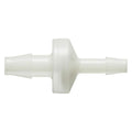 1/4" Hose Barb x 3/16" Hose Barb Natural Nylon Reducing Check Valve with Neoprene Diaphragm