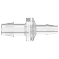 3/8" Hose Barb x 1/4" Hose Barb Natural Polycarbonate Reducing Check Valve with Silicone Diaphragm