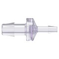 3/8" Hose Barb x 3/16" Hose Barb Gamma Stable Natural Polycarbonate Reducing Check Valve with Silicone Diaphragm