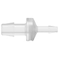 3/8" Hose Barb x 3/16" Hose Barb Natural Polypropylene Reducing Check Valve with Silicone Diaphragm
